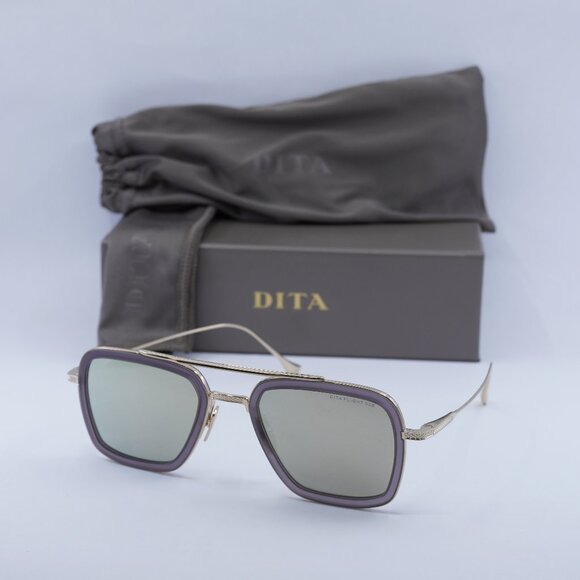 Dita FLIGHT-006-7806-C Aviator Sunglasses - Matte Grey/Gold/Dark Grey - Picture 1 of 12